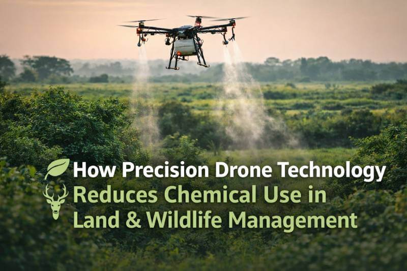 How Precision Drone Technology Reduces Chemical Use in Land & Wildlife Management