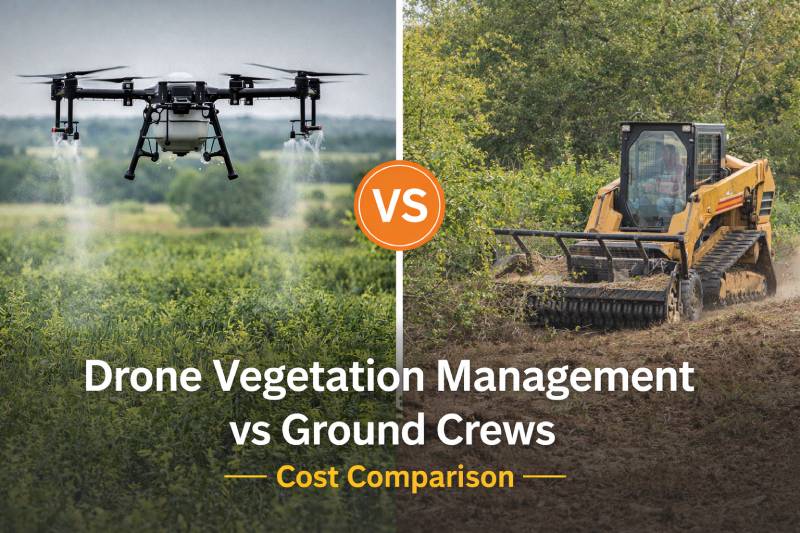 The Cost of Drone Vegetation Management vs Ground Crews (Real-World Comparison)